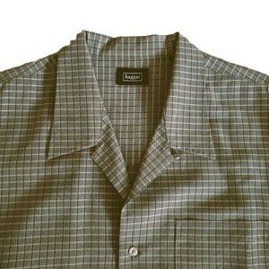 Haggar Men's Olive Green Color Long-Sleeve Button-Down Shirt, Size XXL
